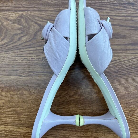 Stuart Weitzman Mule Heel Purple Lavender Open Toe Slip On Shoe Size 9M - Picture 4 of 8